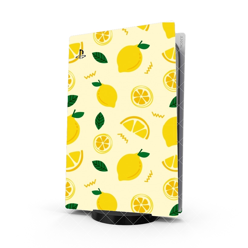 Autocollant Playstation 5 - Skin adhésif PS5 Citron été