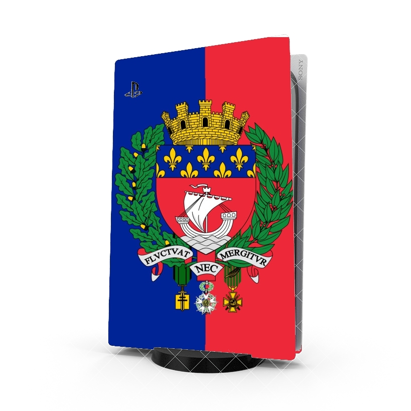 Autocollant Playstation 5 - Skin adhésif PS5 Drapeau Paris