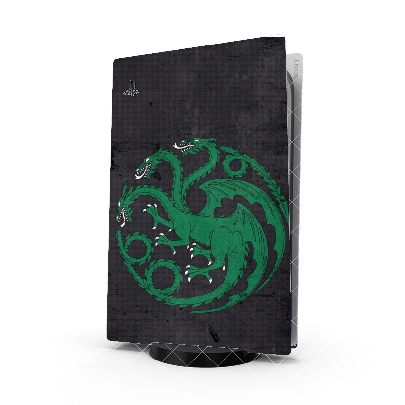 Autocollant Playstation 5 - Skin adhésif PS5 Flag Dragon House Green