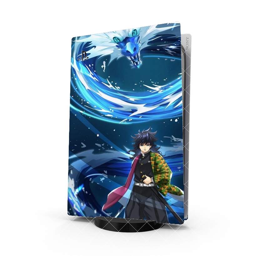 Autocollant Playstation 5 - Skin adhésif PS5 Giyu tomioka water power