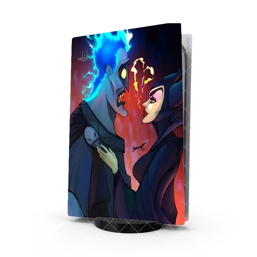 Autocollant Playstation 5 - Skin adhésif PS5 Hades x Maleficent