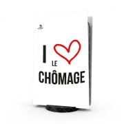 Autocollant Playstation 5 - Skin adhésif PS5 I love chomage