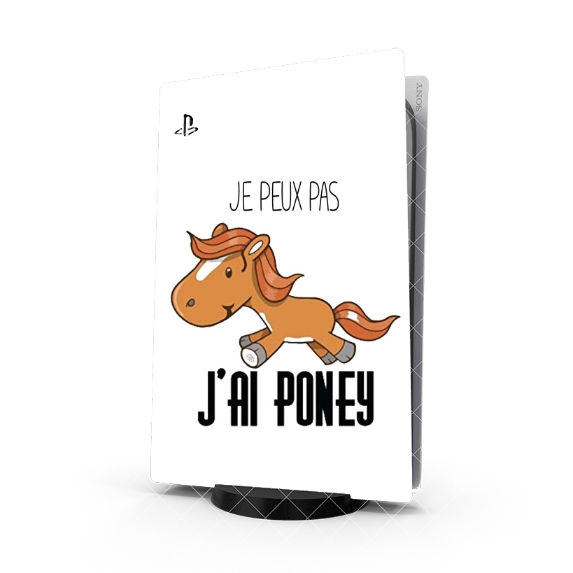 Autocollant Playstation 5 - Skin adhésif PS5 J'peux pas j'ai Poney