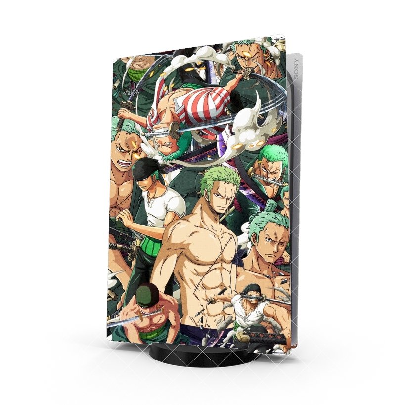 Autocollant Playstation 5 - Skin adhésif PS5 One Piece Zoro