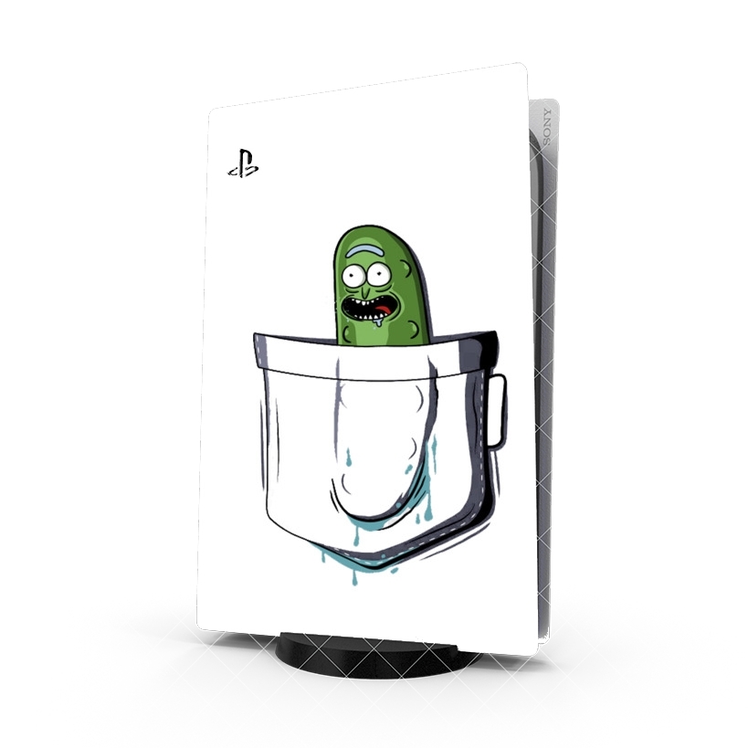 Autocollant Playstation 5 - Skin adhésif PS5 Pickle Rick