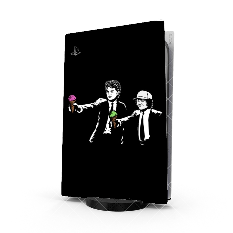 Autocollant Playstation 5 - Skin adhésif PS5 Pulp Fiction with Dustin and Steve