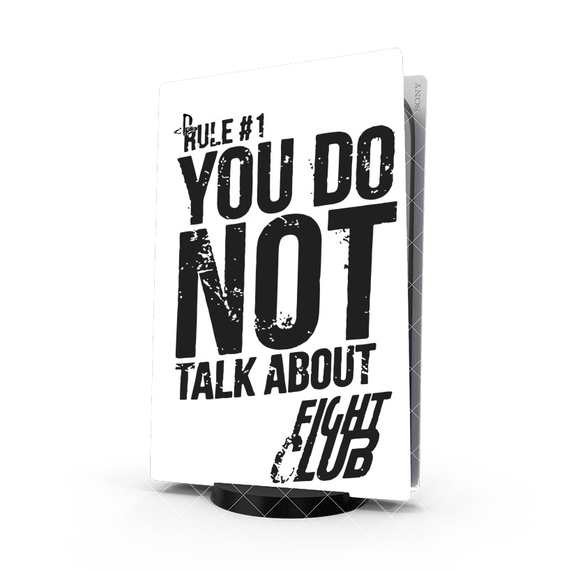 Autocollant Playstation 5 - Skin adhésif PS5 Rule 1 You do not talk about Fight Club