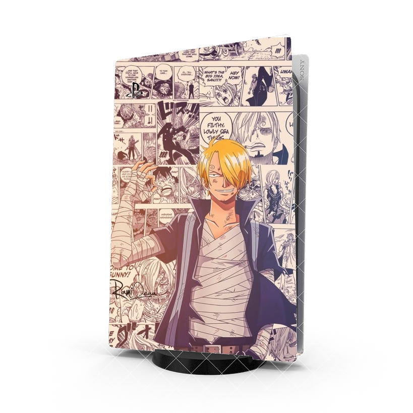 Autocollant Playstation 5 - Skin adhésif PS5 Sanji Cooker