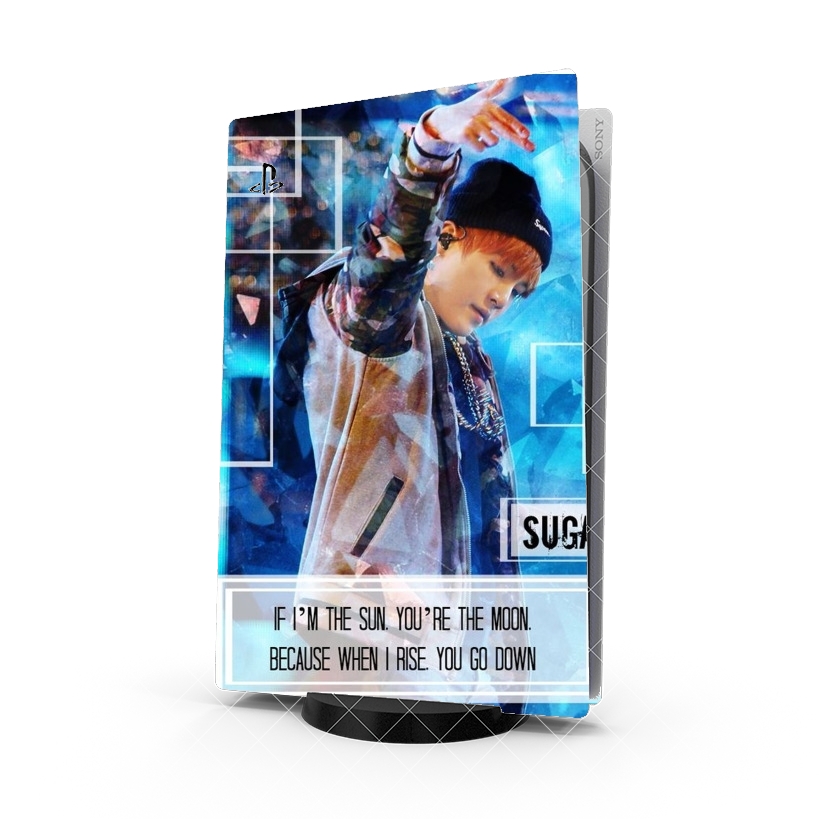 Autocollant Playstation 5 - Skin adhésif PS5 Suga BTS Kpop