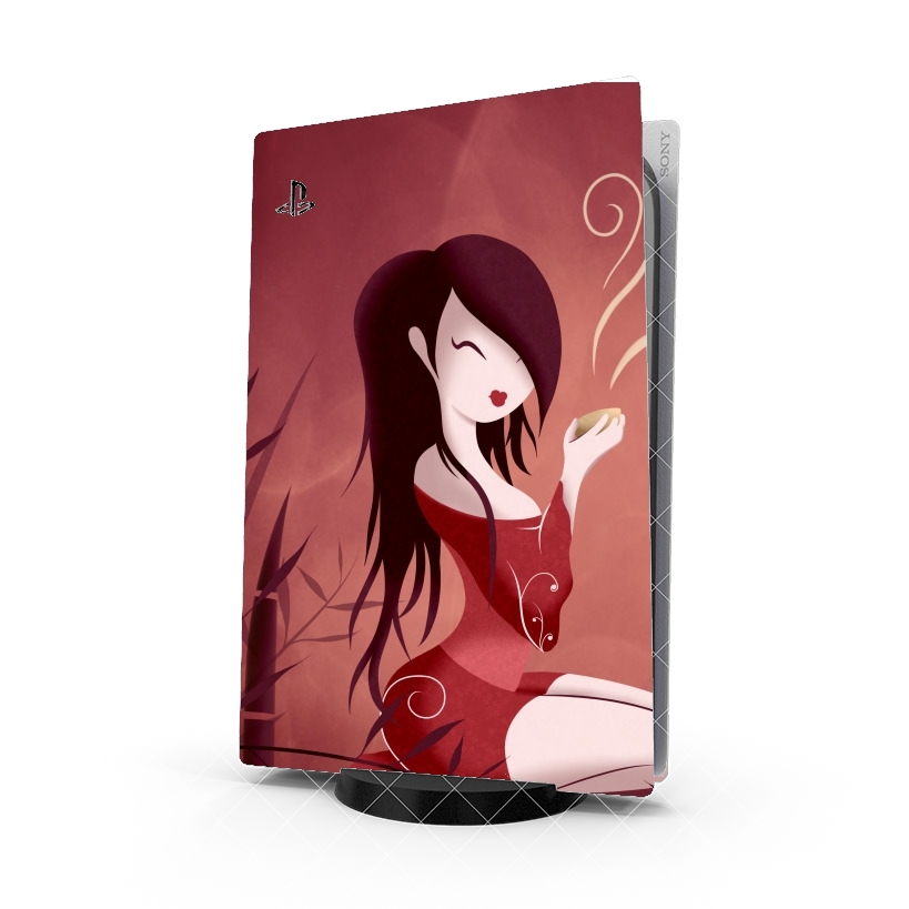 Autocollant Playstation 5 - Skin adhésif PS5 Tea Time