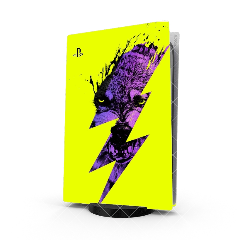 Autocollant Playstation 5 - Skin adhésif PS5 Thunderwolf