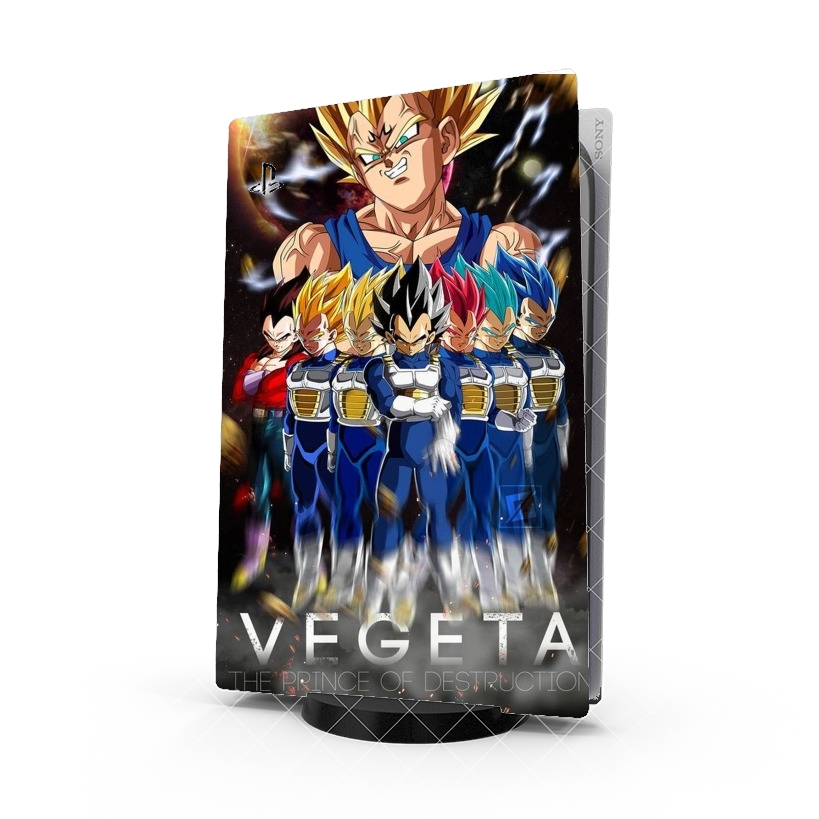 Autocollant Playstation 5 - Skin adhésif PS5 Vegeta Prince of destruction