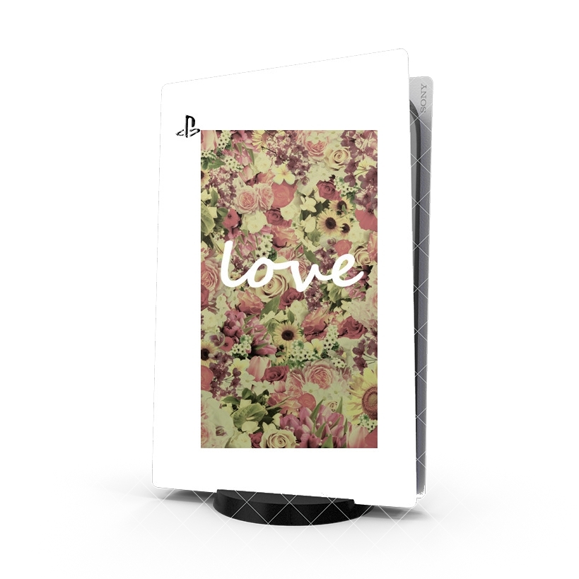 Autocollant Playstation 5 - Skin adhésif PS5 Vintage Love