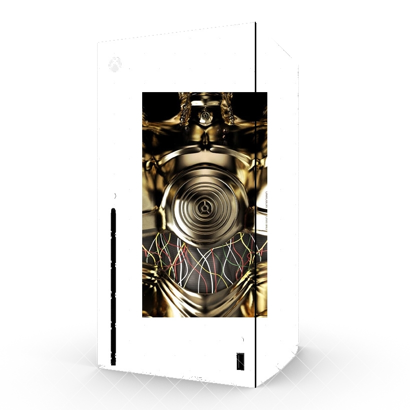 Autocollant Xbox Series X / S - Skin adhésif Xbox C-3PO protocol droid