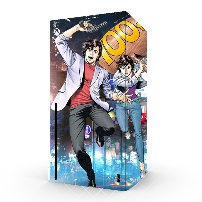 Autocollant Xbox Series X / S - Skin adhésif Xbox City Hunter : Nicky Larson