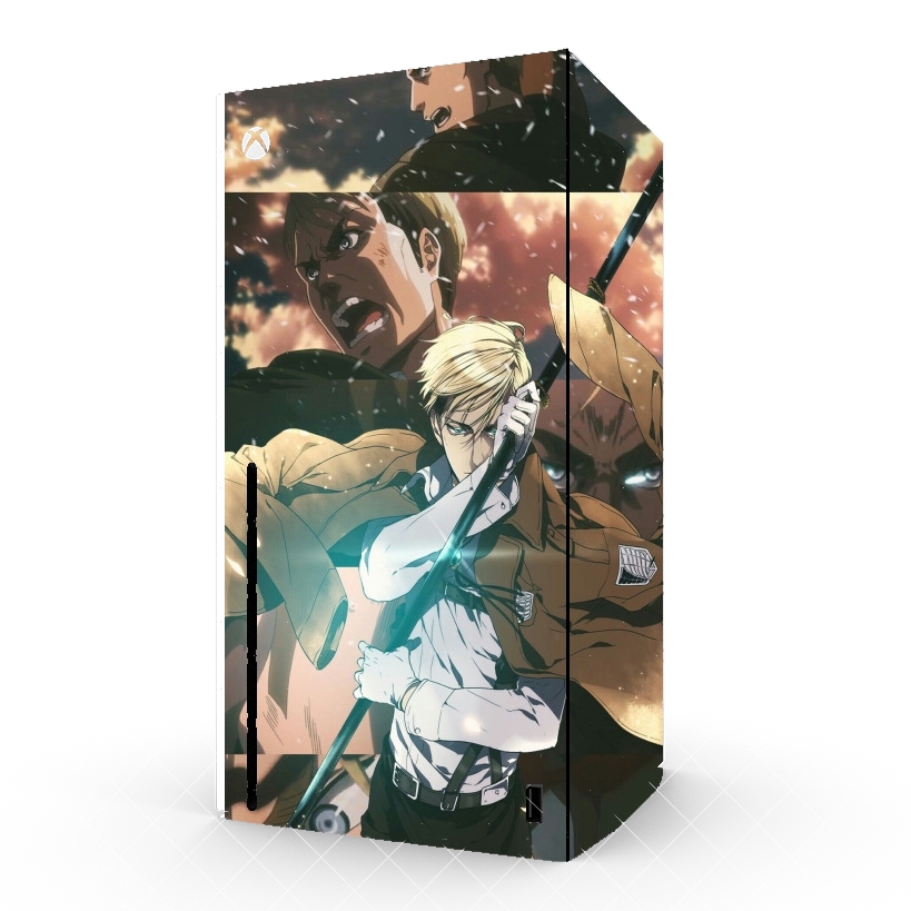 Autocollant Xbox Series X / S - Skin adhésif Xbox Erwin Smith