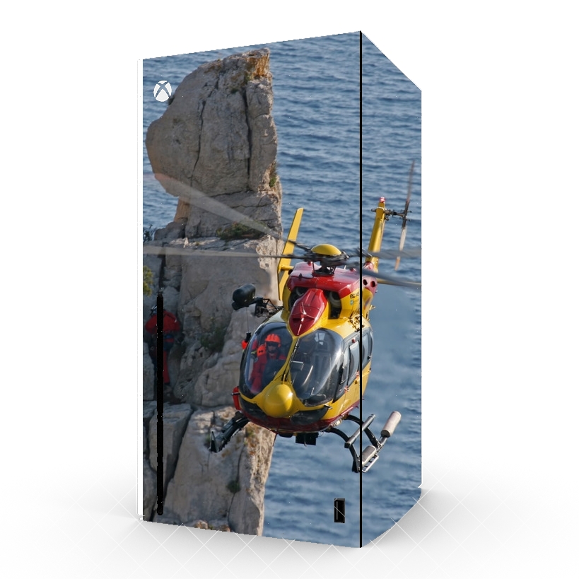 Autocollant Xbox Series X / S - Skin adhésif Xbox Helicoptere Dragon