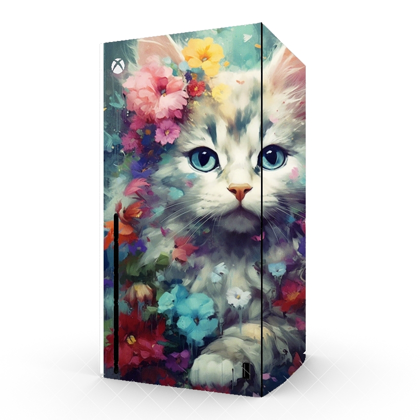 Autocollant Xbox Series X / S - Skin adhésif Xbox I Love Cats v4