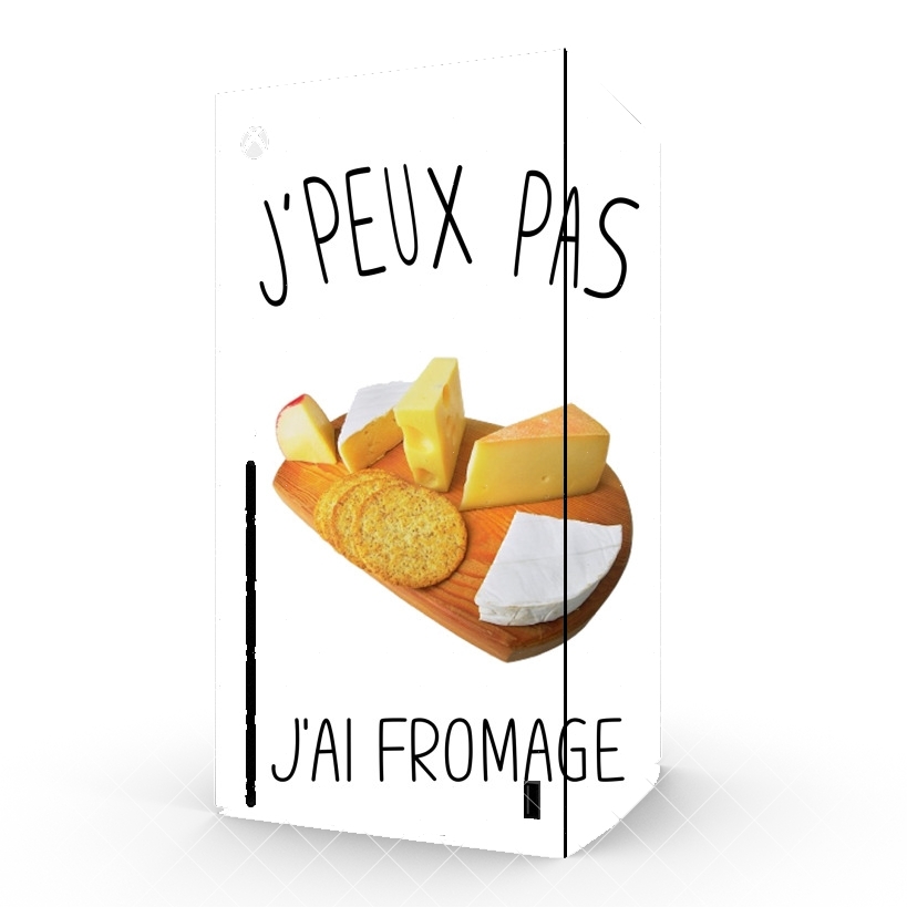 Autocollant Xbox Series X / S - Skin adhésif Xbox Je peux pas j'ai fromage