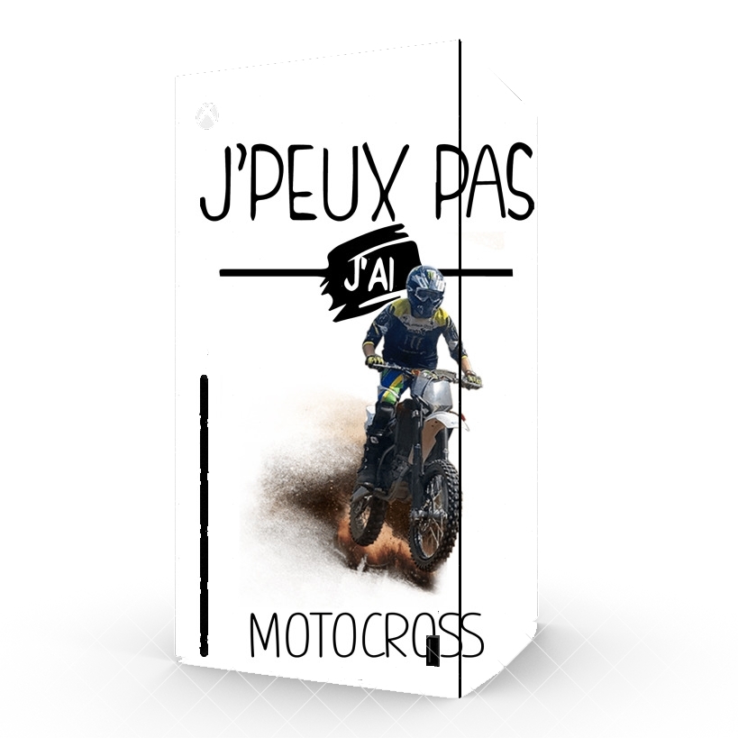 Autocollant Xbox Series X / S - Skin adhésif Xbox Je peux pas j'ai motocross