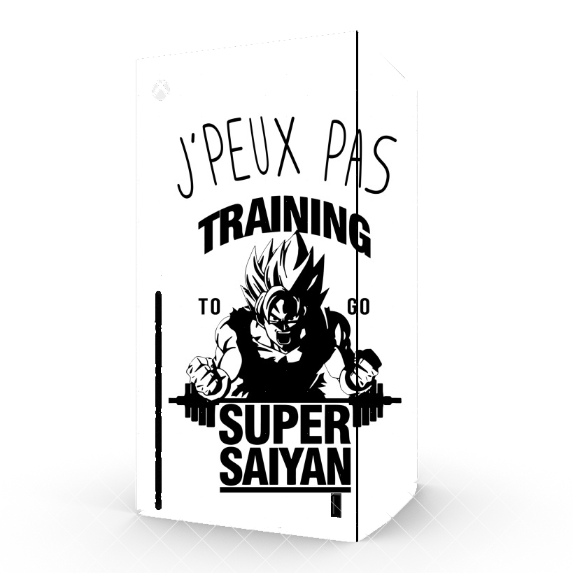 Autocollant Xbox Series X / S - Skin adhésif Xbox Je peux pas Training to go super saiyan