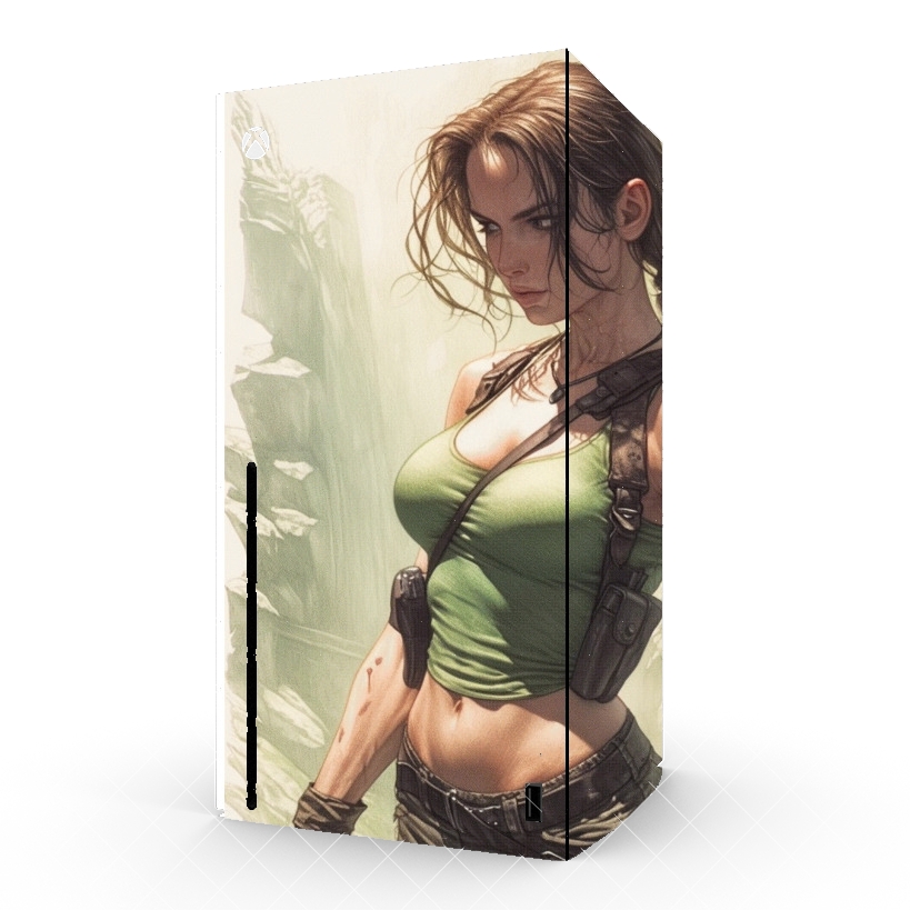 Autocollant Xbox Series X / S - Skin adhésif Xbox Lara  