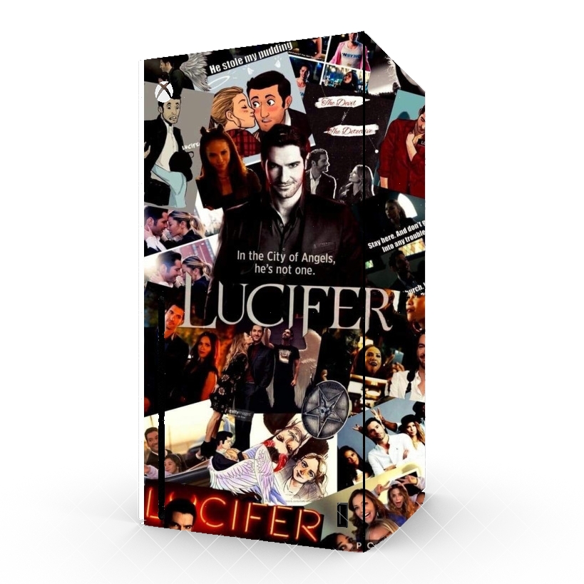 Autocollant Xbox Series X / S - Skin adhésif Xbox Lucifer Collage