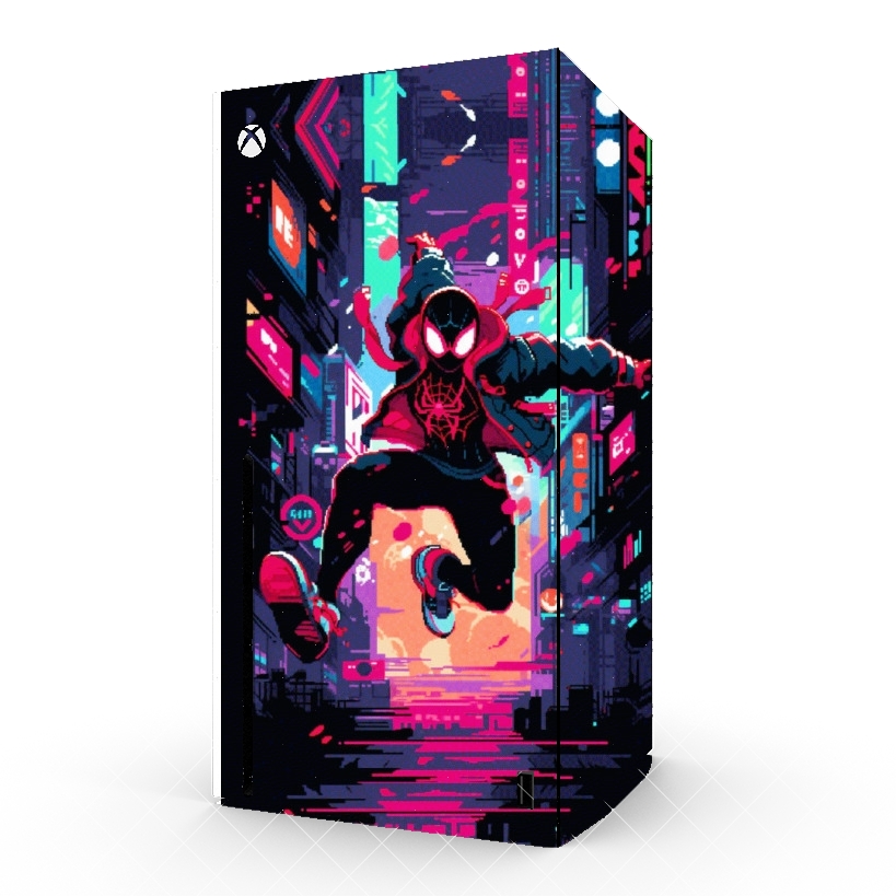 Autocollant Xbox Series X / S - Skin adhésif Xbox Miles neon street 