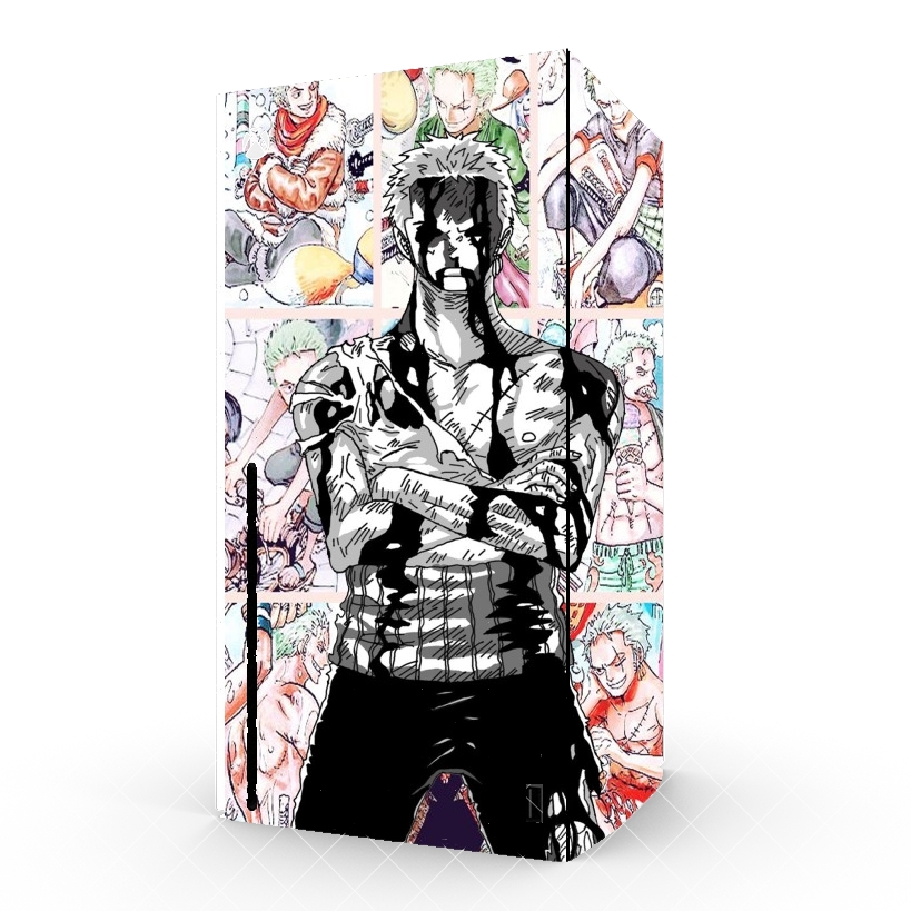 Autocollant Xbox Series X / S - Skin adhésif Xbox Roronoa Zoro My Life for my friends