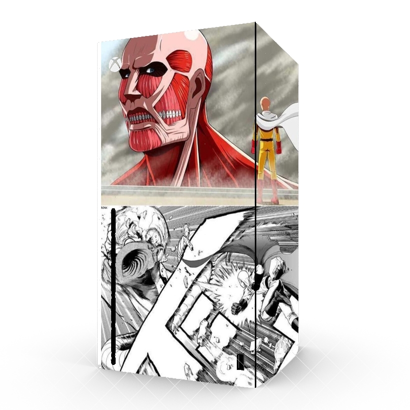 Autocollant Xbox Series X / S - Skin adhésif Xbox Saitama x Titan