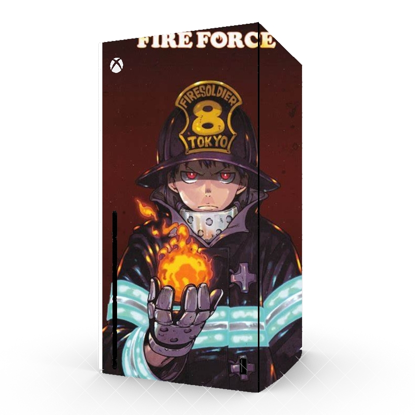 Autocollant Xbox Series X / S - Skin adhésif Xbox Shinra kusakabe fire force