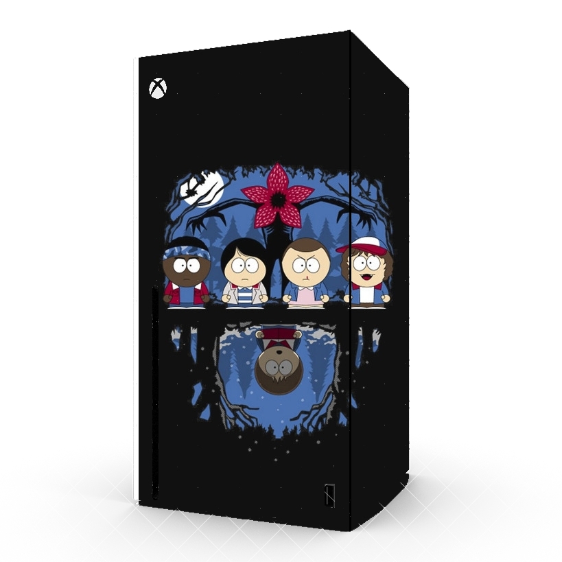 Autocollant Xbox Series X / S - Skin adhésif Xbox Stranger Things X South Park