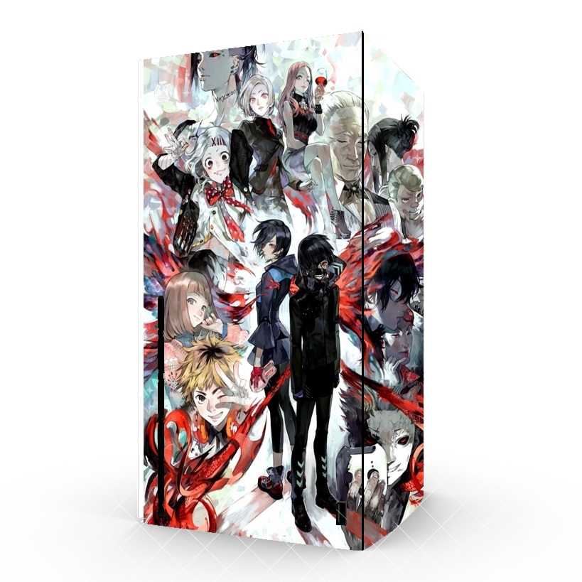 Autocollant Xbox Series X / S - Skin adhésif Xbox Tokyo Ghoul Touka and family