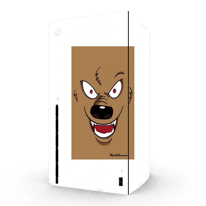 Autocollant Xbox Series X / S - Skin adhésif Xbox Loup-garou Face