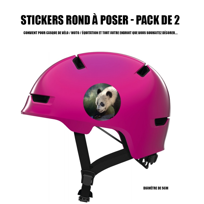 Autocollant pour casque de vélo / Moto Cute panda bear baby