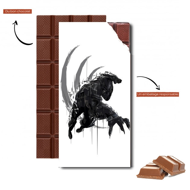 Tablette de chocolat personnalisé Black Panther claw