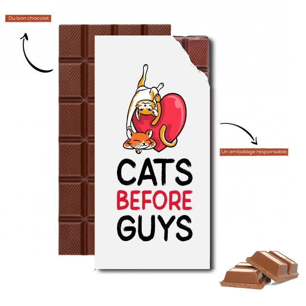 Tablette de chocolat personnalisé Cats before guy