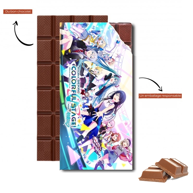 Tablette de chocolat personnalisé Colorful stage project sekai