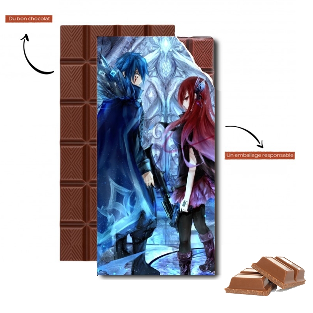 Tablette de chocolat personnalisé Erza x Jellal