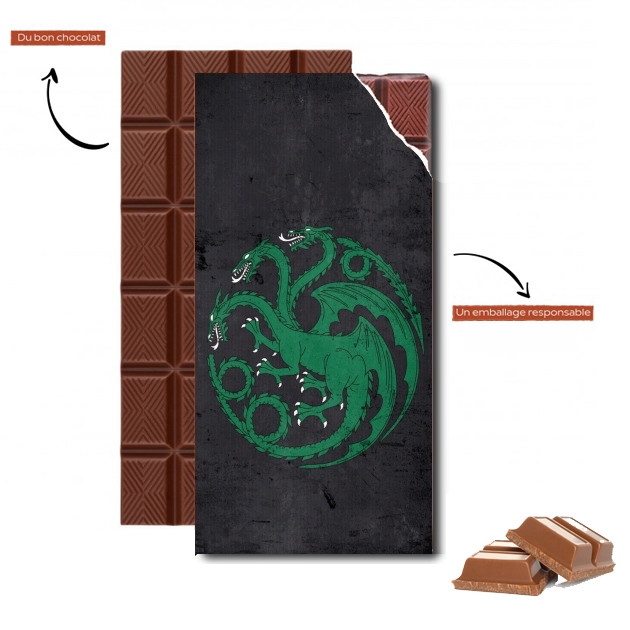 Tablette de chocolat personnalisé Flag Dragon House Green