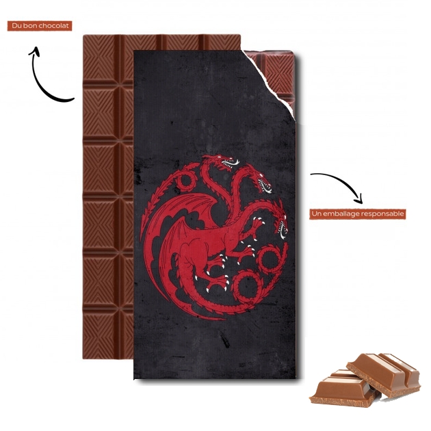 Tablette de chocolat personnalisé Flag Dragon House Red