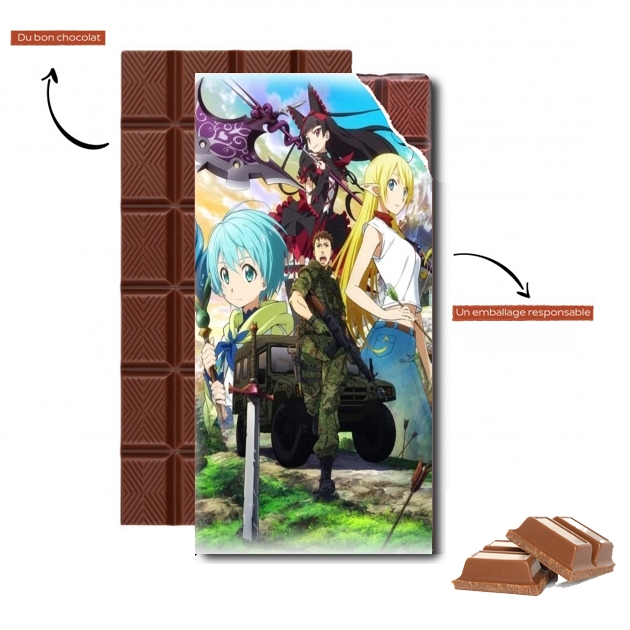 Tablette de chocolat personnalisé Gate jieitai