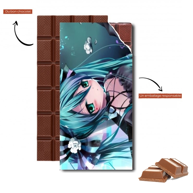 Tablette de chocolat personnalisé Hatsune Miku Sadness