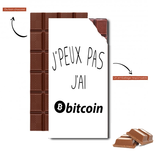 Tablette de chocolat personnalisé Je peux pas j'ai bitcoin