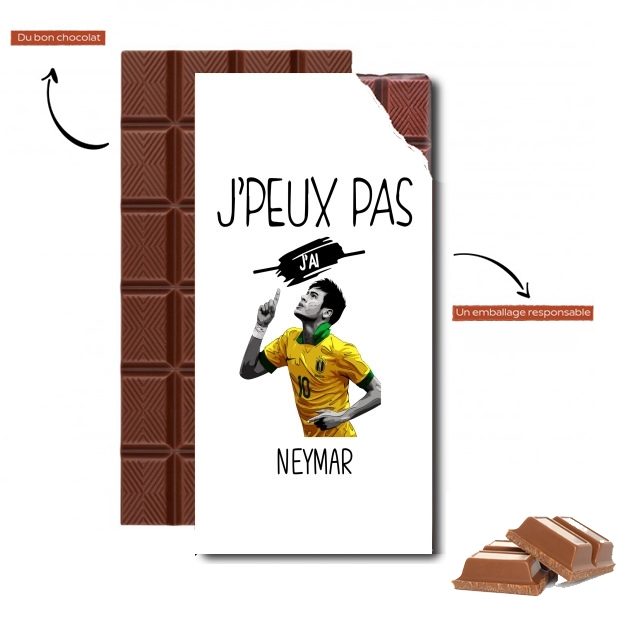 Tablette de chocolat personnalisé Je peux pas j'ai Neymar