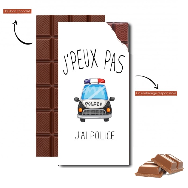 Tablette de chocolat personnalisé Je peux pas jai Police