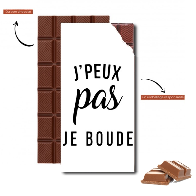 Tablette de chocolat personnalisé Je peux pas je boude