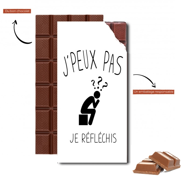 Tablette de chocolat personnalisé Je peux pas je réfléchis