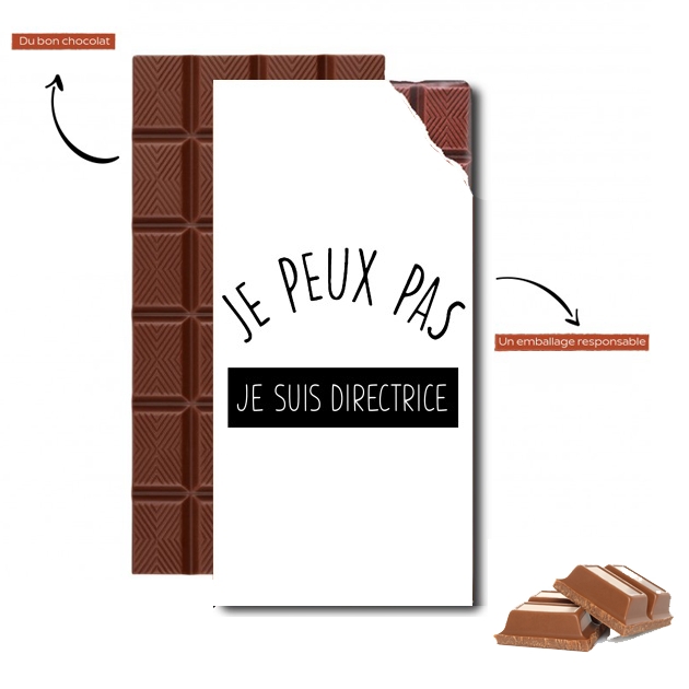 Tablette de chocolat personnalisé Je peux pas je suis directrice