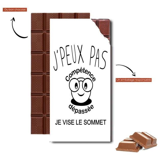 Tablette de chocolat personnalisé Je peux pas je veux un dépassé